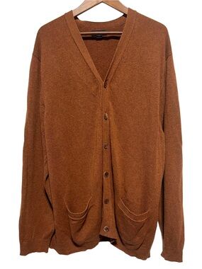 LANDS’ END Cashmere Grandpa Cardigan Coastal Grandpacore Minimalist XL